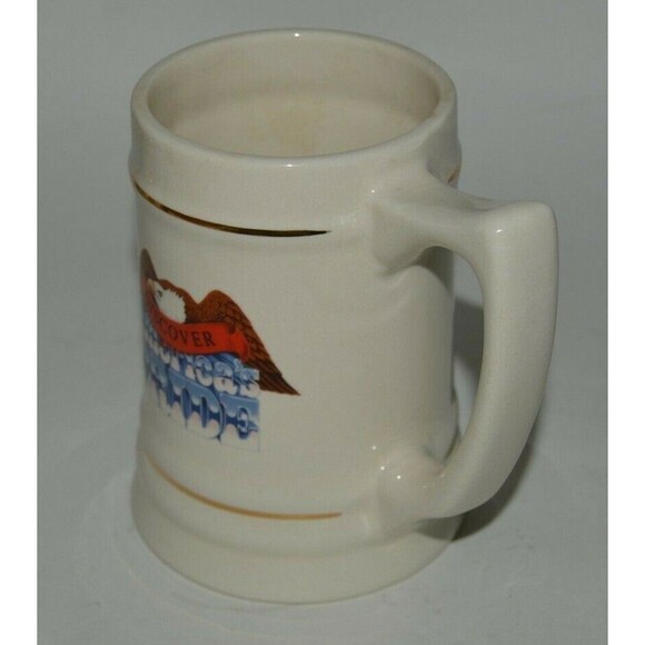 Vintage Air Force Reserve Beer Stein Mug Discover America's Pride Eagle USAF - Picture 2 of 6